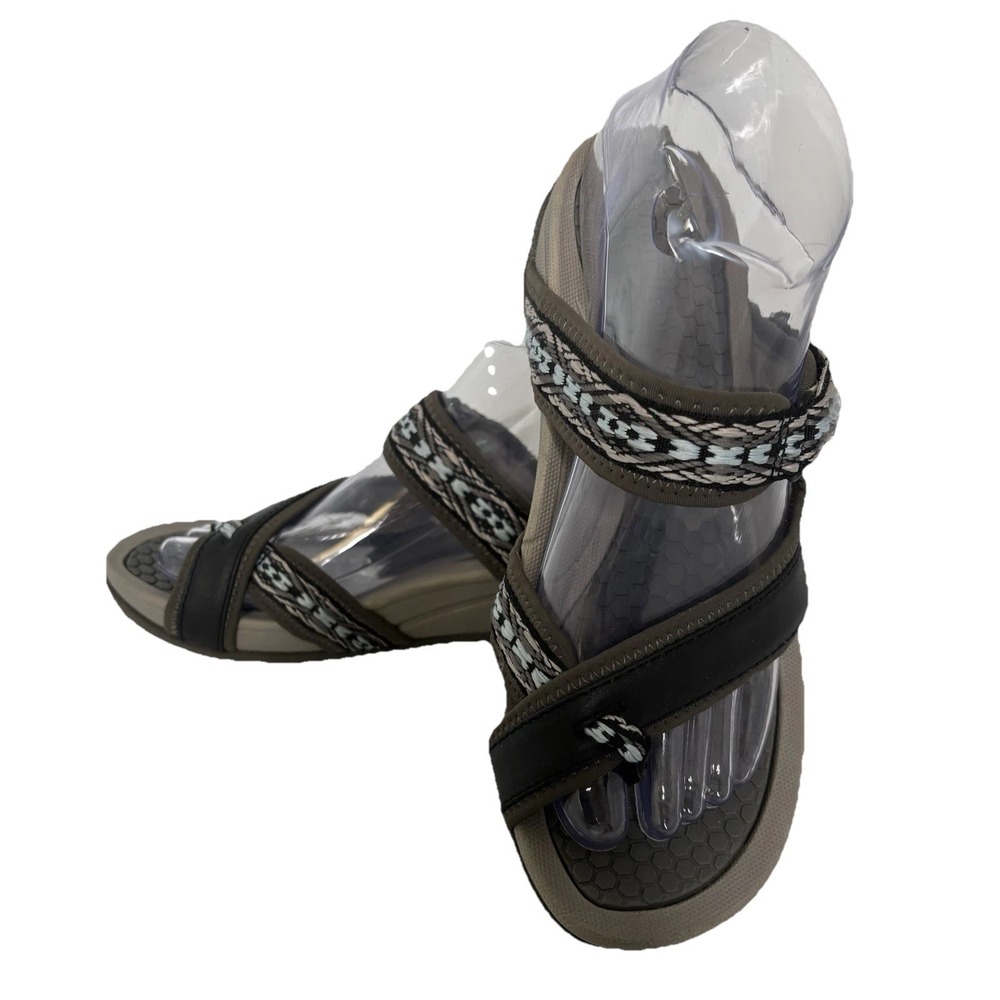 Baretraps Desare Slide Sandals Black Gray 7.5 Slip On Comfort Recover Rebound - Picture 2 of 16